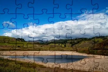 Mountain, Lake and Skies jigsaw puzzle