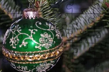 Green Christmas Ornament jigsaw puzzle