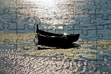 A boat in the ocean jigsaw puzzle