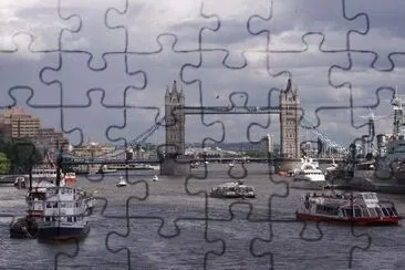 London Bridge, across the Thames, England. jigsaw puzzle