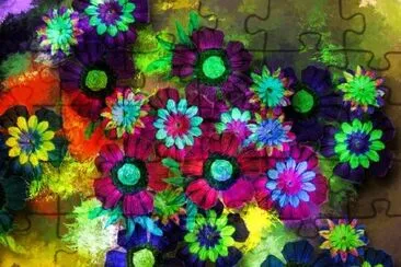 Painted Flowers jigsaw puzzle