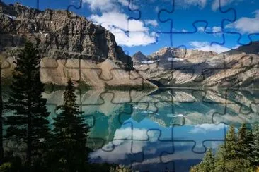 Bow Lake at the Banff Nationalpark jigsaw puzzle