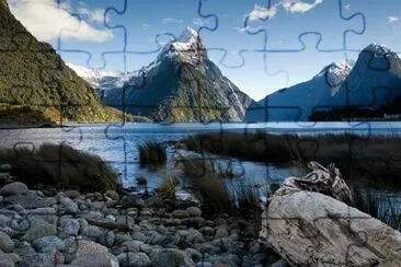 Mitre Peak, Milford Sound, New Zealand jigsaw puzzle