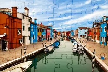 Canal In Burano, Italy jigsaw puzzle