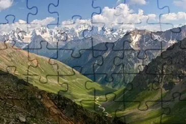 A Green Valley and Mountain Ridge jigsaw puzzle