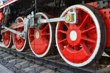 Old Steam Locomotive Wheels jigsaw puzzle