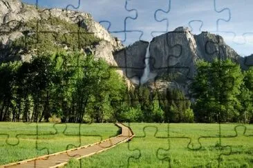 Boardwalk Across a Meadow in Yosemite Valley, California, USA jigsaw puzzle