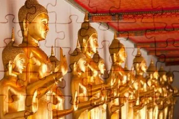 Golden Buddhas jigsaw puzzle