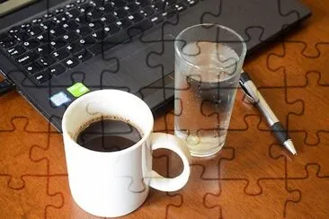 Laptop, Coffee and a Pen jigsaw puzzle