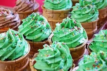 Green Cupcake jigsaw puzzle