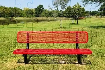 Red Bench jigsaw puzzle