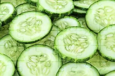 Freshly sliced cucumber jigsaw puzzle