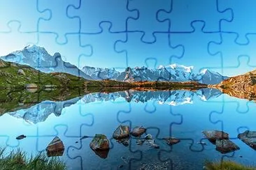  Lake with Mount Blanc (Monte Bianco) jigsaw puzzle