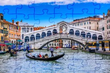 Rialto bridge and Grand Canal in Venice, Italy jigsaw puzzle