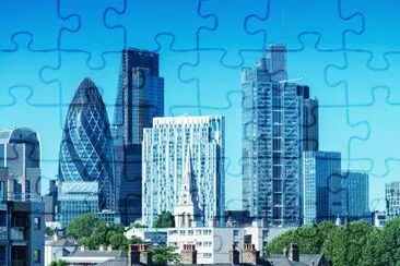 City of London. Skyline on a beautiful summer day jigsaw puzzle