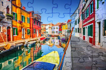 Colorful houses in Burano, Venice, Italy jigsaw puzzle