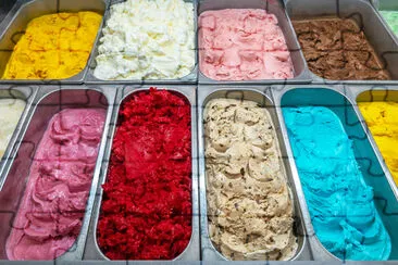 Colorful ice cream tray, gourmet gelato ice cream  jigsaw puzzle