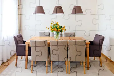 Table with comfortable chairs jigsaw puzzle