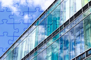 Business buildings detail - architecture with sky  jigsaw puzzle