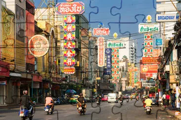 Thailand, Bangkok, February, 12-2018, Chinatown, Y jigsaw puzzle