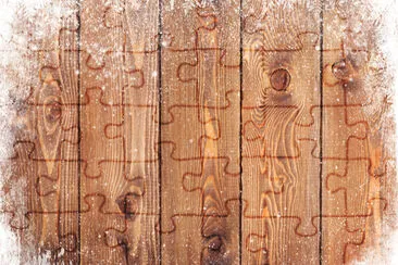 Old wood texture with snow christmas background jigsaw puzzle