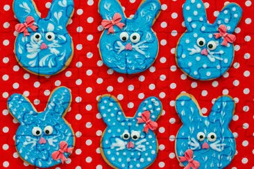 Funny bunny cookies, biscuits de pain d'épice maison