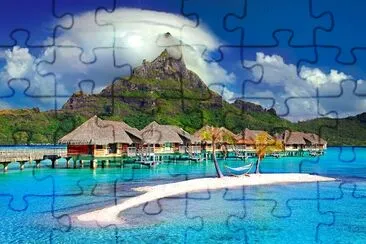 Cottages on the Beach jigsaw puzzle