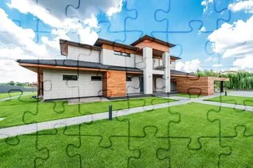 Modern House Courtyard jigsaw puzzle