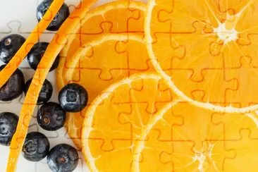 Orange Sliced and Blueberries jigsaw puzzle