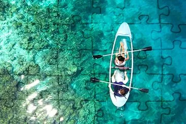 Kayaking in Gorgeous Sea  jigsaw puzzle