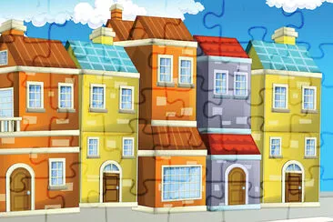 Cartoon City Background jigsaw puzzle