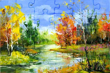 Autumn Landscape Painting jigsaw puzzle