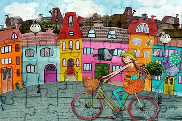 Bicycle in the city jigsaw puzzle