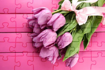 Bouquet of Purple Tulips jigsaw puzzle