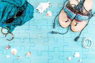 Summer beach accessories jigsaw puzzle