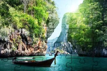 Railay beach in Krabi, Thailand jigsaw puzzle