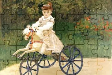 Jean Monet on His Hobby Horse jigsaw puzzle