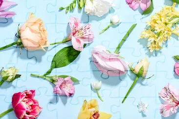 Beautiful blooming flowers jigsaw puzzle