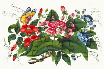 Chinese flower painting from the Qing Dynasty jigsaw puzzle