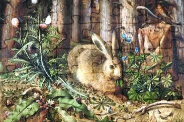 A Hare in the Forest (1585) jigsaw puzzle