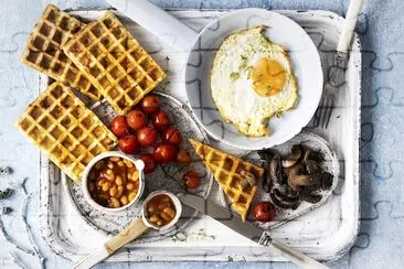 Egg and Waffle Breakfast jigsaw puzzle