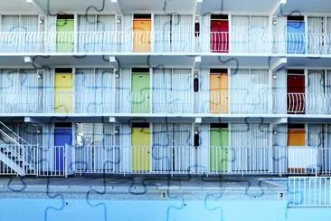 Colorful HIstoric Motel in Wildwood, New Jersey jigsaw puzzle