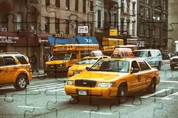 Taxi Traffic, New York jigsaw puzzle