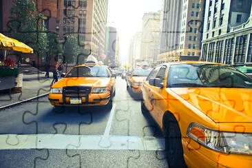 Yellow Cabs In New York City jigsaw puzzle