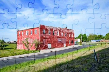 Red Countryside Buildling jigsaw puzzle