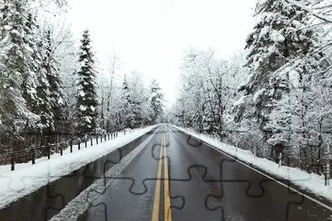 Snowy Road jigsaw puzzle