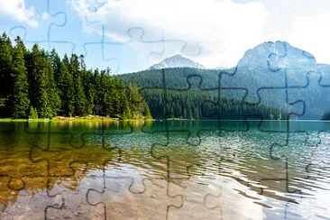 Glacial Black Lake and mountains in Montonegro jigsaw puzzle