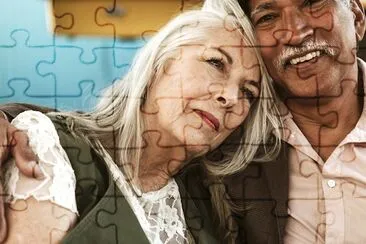 Affectionate  Senior Couple jigsaw puzzle