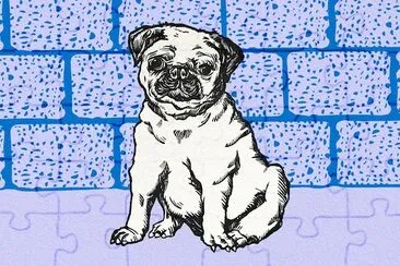 Vintage Pug Illustration jigsaw puzzle