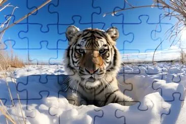 Snow Wild Tiger jigsaw puzzle